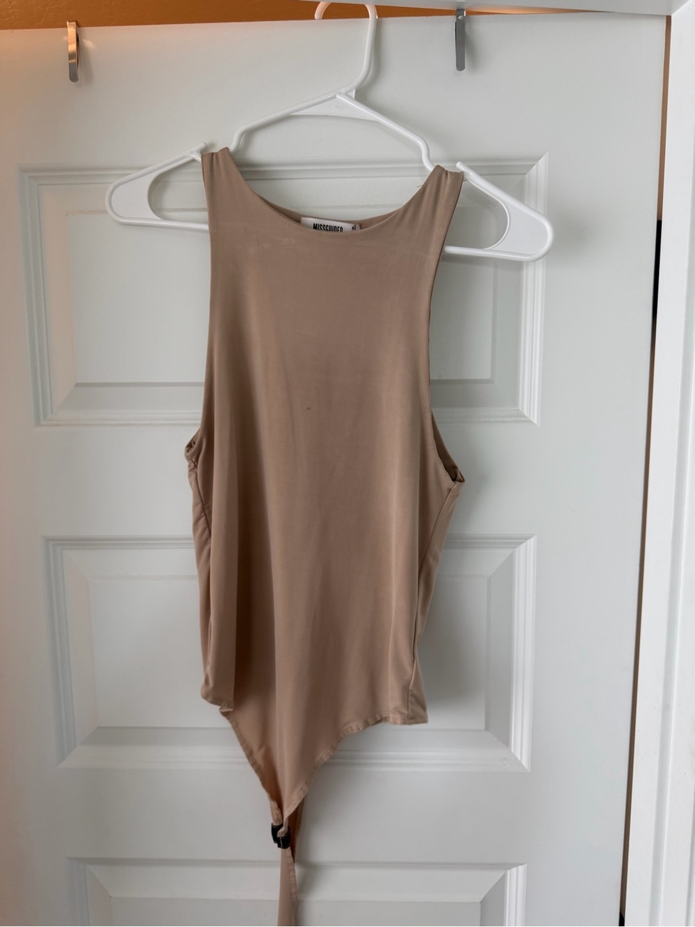 Missguided Taupe High Neck Bodysuit